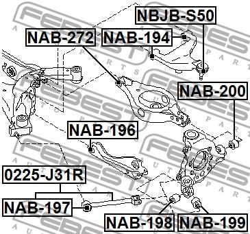 Сайлентблок NAB194 FEBEST NAB194