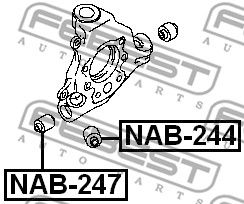 Сайлентблок NAB247 FEBEST NAB247