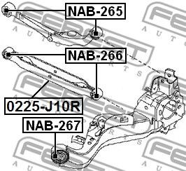 Сайлентблок NAB265 FEBEST NAB265