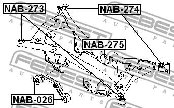 Сайлентблок NAB273 FEBEST NAB273