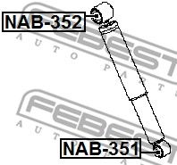 Сайлентблок NAB351 FEBEST NAB351