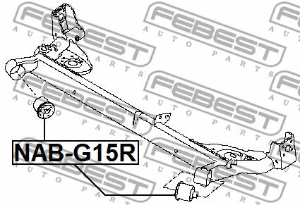 Сайлентблок NABG15R FEBEST NABG15R