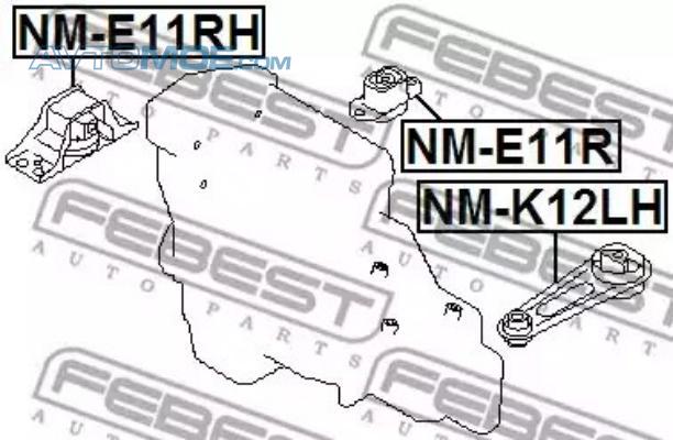 Опора двигателя NME11RH FEBEST NME11RH