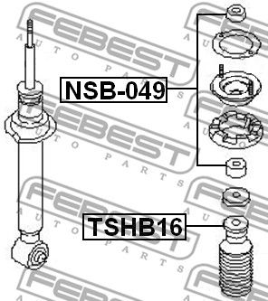 Втулка амортизатора NSB049 FEBEST NSB049