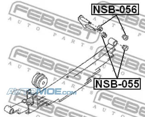 Втулка рессоры NSB055 FEBEST NSB055