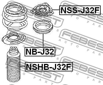 Пылезащитный комплект NSHBJ32F FEBEST NSHBJ32F