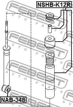 Пыльник амортизатора NSHBK12R FEBEST NSHBK12R