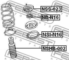 Опора амортизатора NSS023 FEBEST NSS023