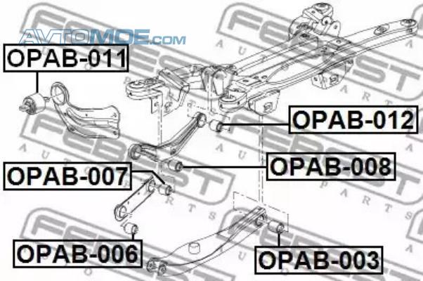 Сайлентблок OPAB012 FEBEST OPAB012