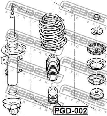 Отбойник амортизатора PGD002 FEBEST PGD002