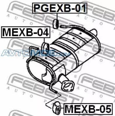 Кронштейн PGEXB01 FEBEST PGEXB01