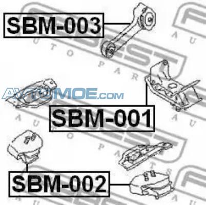 Опора двигателя SBM001 FEBEST SBM001
