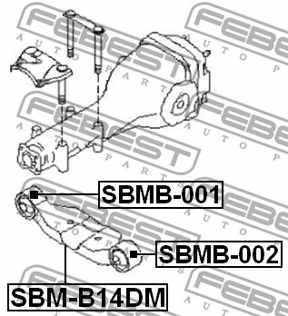 Опора SBMB001 FEBEST SBMB001
