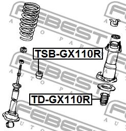 Отбойник амортизатора TDGX110R FEBEST TDGX110R