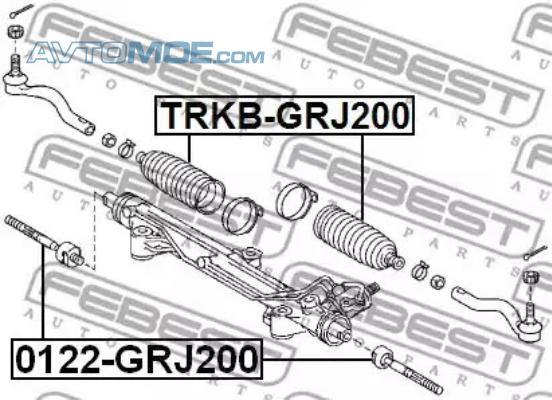 Пыльник рейки рулевой TRKBGRJ200 FEBEST TRKBGRJ200