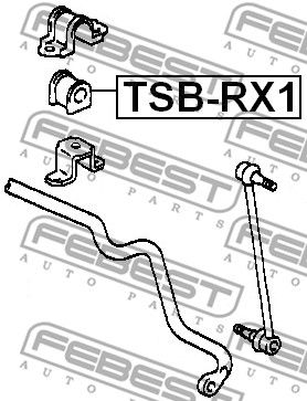 Втулка стабилизатора TSBRX1 FEBEST TSBRX1