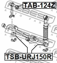 Втулка стабилизатора TSBURJ150R FEBEST TSBURJ150R