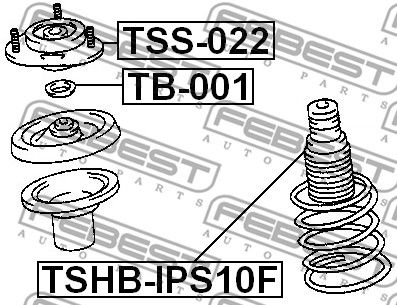 Пыльник амортизатора TSHBIPS10F FEBEST TSHBIPS10F