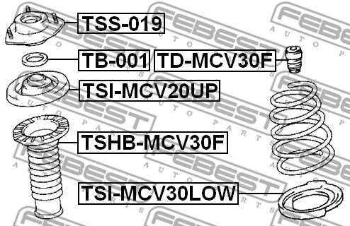 Пыльник амортизатора TSHBMCV30F FEBEST TSHBMCV30F