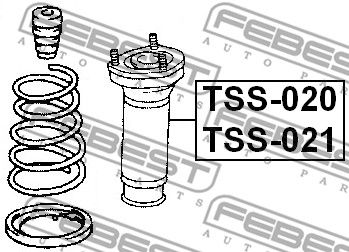 Опора TSS020 FEBEST TSS020