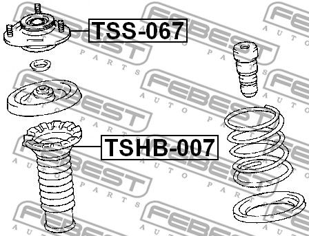 Опора амортизатора TSS067 FEBEST TSS067