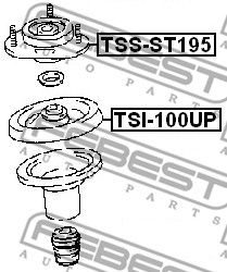 Опора амортизатора TSSST195 FEBEST TSSST195