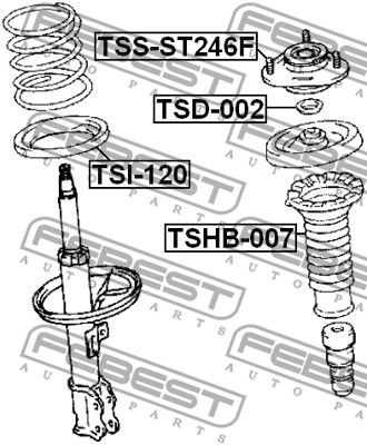 Опора амортизатора TSSST246F FEBEST TSSST246F
