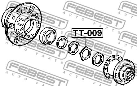 Кольцо стопорное TT009 FEBEST TT009