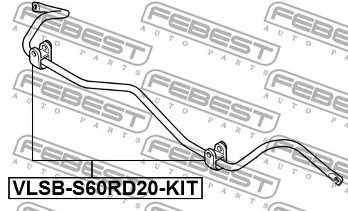 Втулка стабилизатора VLSBS60RD20KIT FEBEST VLSBS60RD20KIT