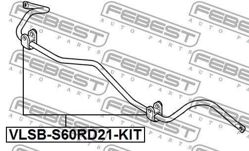 Втулка стабилизатора VLSBS60RD21KIT FEBEST VLSBS60RD21KIT