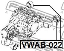 Сайлентблок VWAB022 FEBEST VWAB022