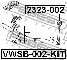 Втулки стабилизатора VWSB002KIT FEBEST VWSB002KIT