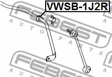 Сайлентблок VWSB1J2R FEBEST VWSB1J2R