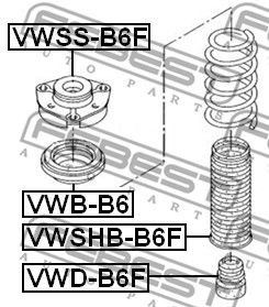 Пыльник амортизатора VWSHBB6F FEBEST VWSHBB6F