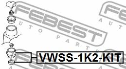 Опора амортизатора VWSS1K2KIT FEBEST VWSS1K2KIT