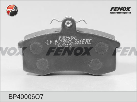 Колодки тормозные BP40006O7 FENOX BP40006O7