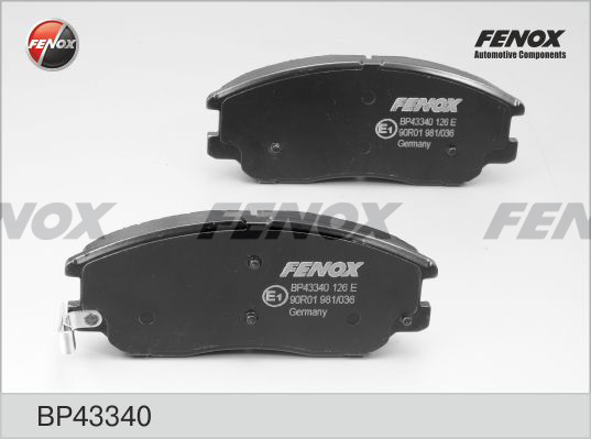 Колодки тормозные BP43340 FENOX BP43340