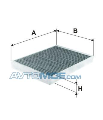 Фильтр салона угольный K1247A FILTRON K1247A