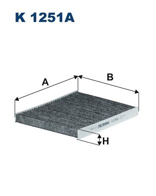 Фильтр салона угольный K1251A FILTRON K1251A