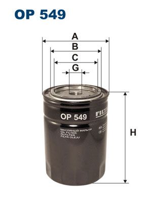 Фильтр масляный OP549 FILTRON OP549
