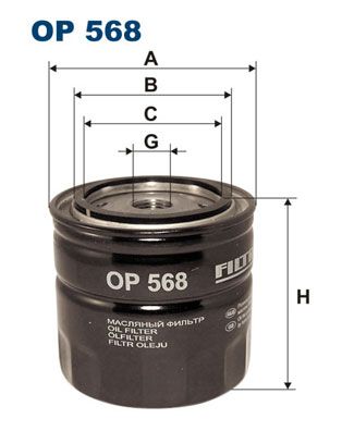 Фильтр масляный OP568 FILTRON OP568