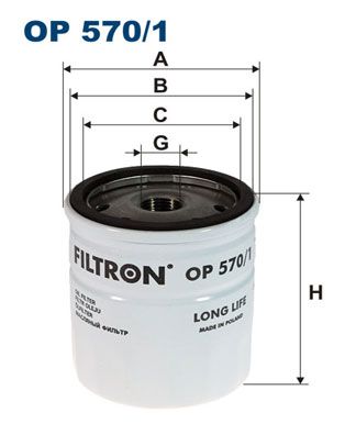 Фильтр масляный OP5701 FILTRON OP5701