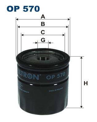 Фильтр масляный OP570 FILTRON OP570