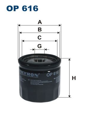 Фильтр масляный OP616 FILTRON OP616