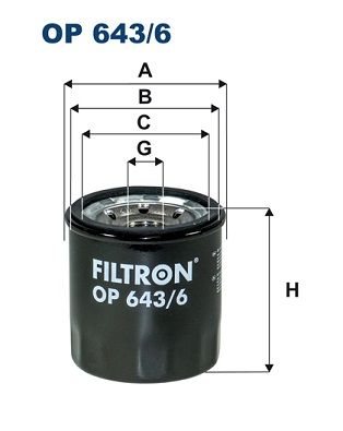 Фильтр масляный OP6436 FILTRON OP6436