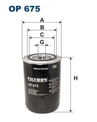 Фильтр масляный OP675 FILTRON OP675