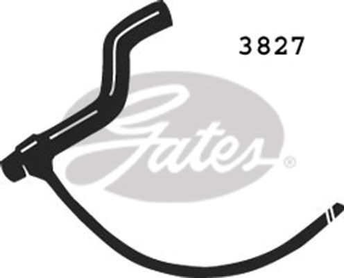 Патрубок радиатора 3827 GATES 3827