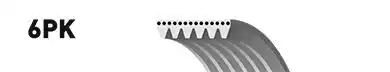 Ремень поликлиновой 6PK1070 GATES 6PK1070