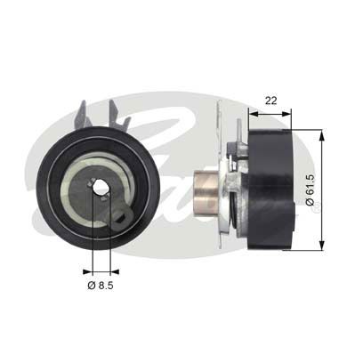 Ролик натяжителя T43061 GATES T43061