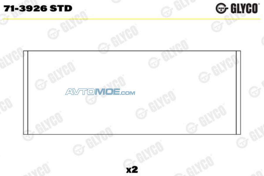 Вкладыши шатунные 713926STD GLYCO 713926STD